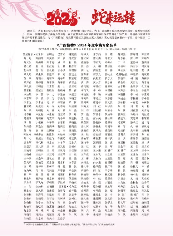 45(1)封二-致谢审稿人